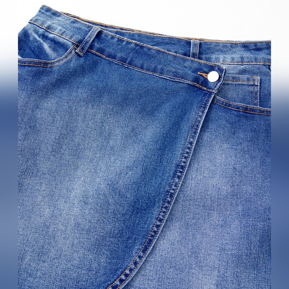 Cross the Line Denim Skirt - Picture 9 of 9